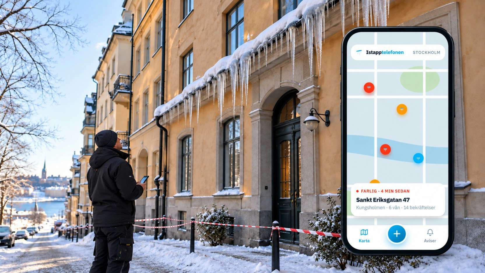 Istappsvarningen måste nå någon som kan agera